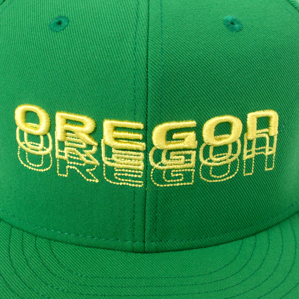 Classic Oregon O, Nike, Green, Flatbill, Performance/Dri-FIT, Accessories, Unisex, True, Primetime, Fitted, Hat, 882818